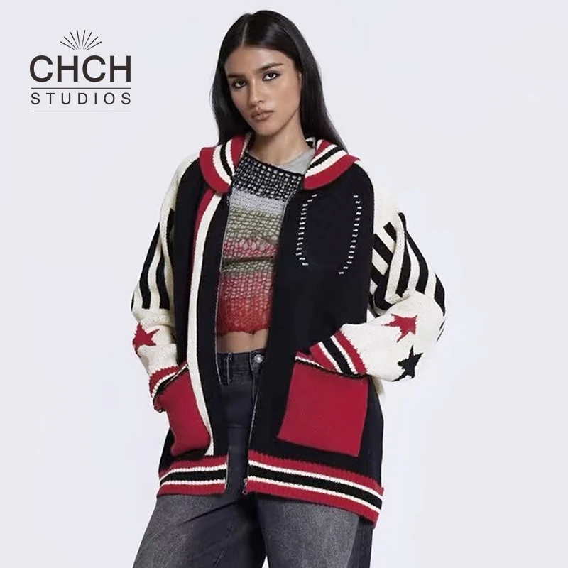 RAQKS12393秋冬新款时尚针织开衫外套女款