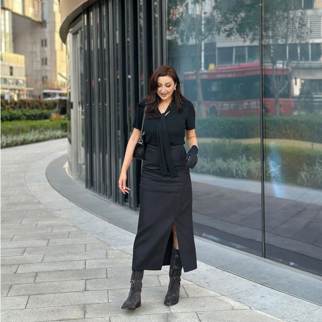 半身裙亚麻半身裙气质包臀百搭显瘦高腰瘦身半身裙韩版时尚夏季99