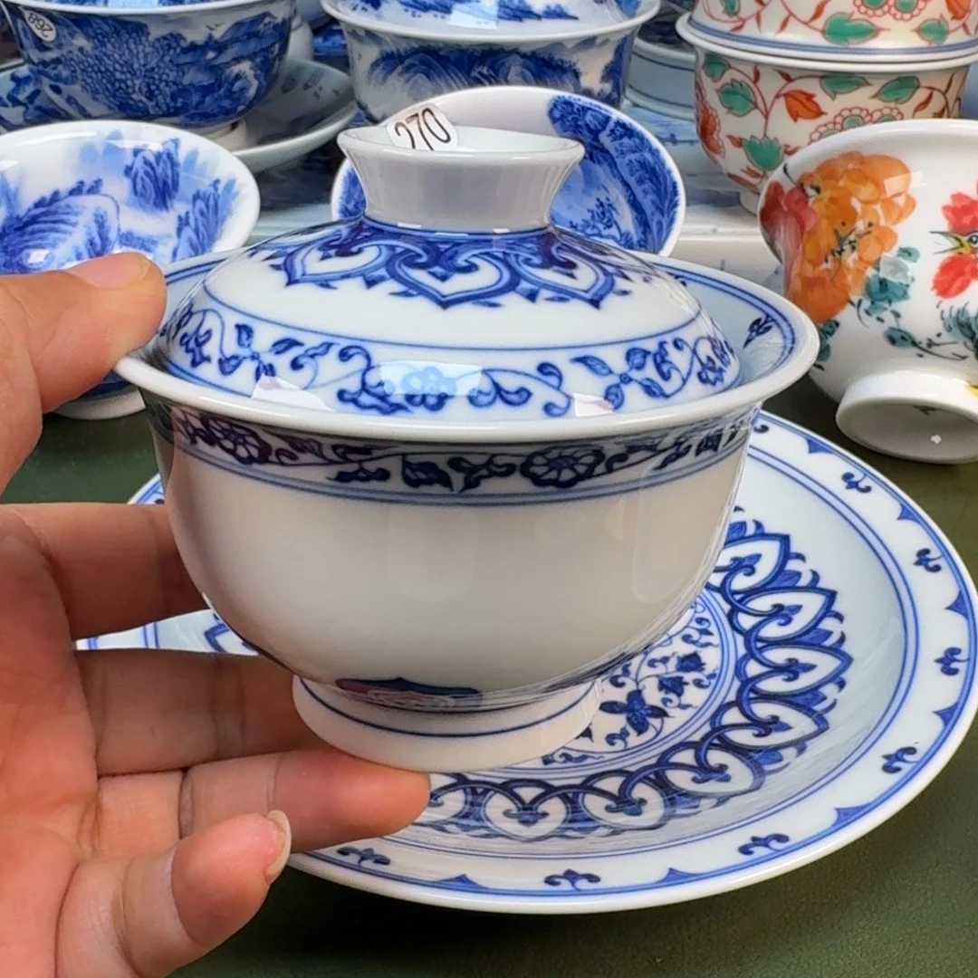 陶瓷景德镇纯手绘茶具圆圆270