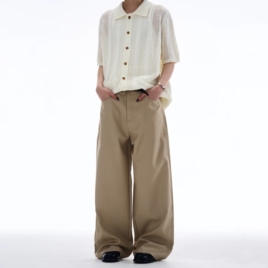 MADWITCH美式简约高级感vibe休闲裤男女宽松直筒慵懒松弛感裤子潮