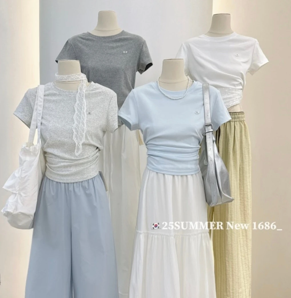 区(1)印花夏季女短袖吸汗T恤打底韩版