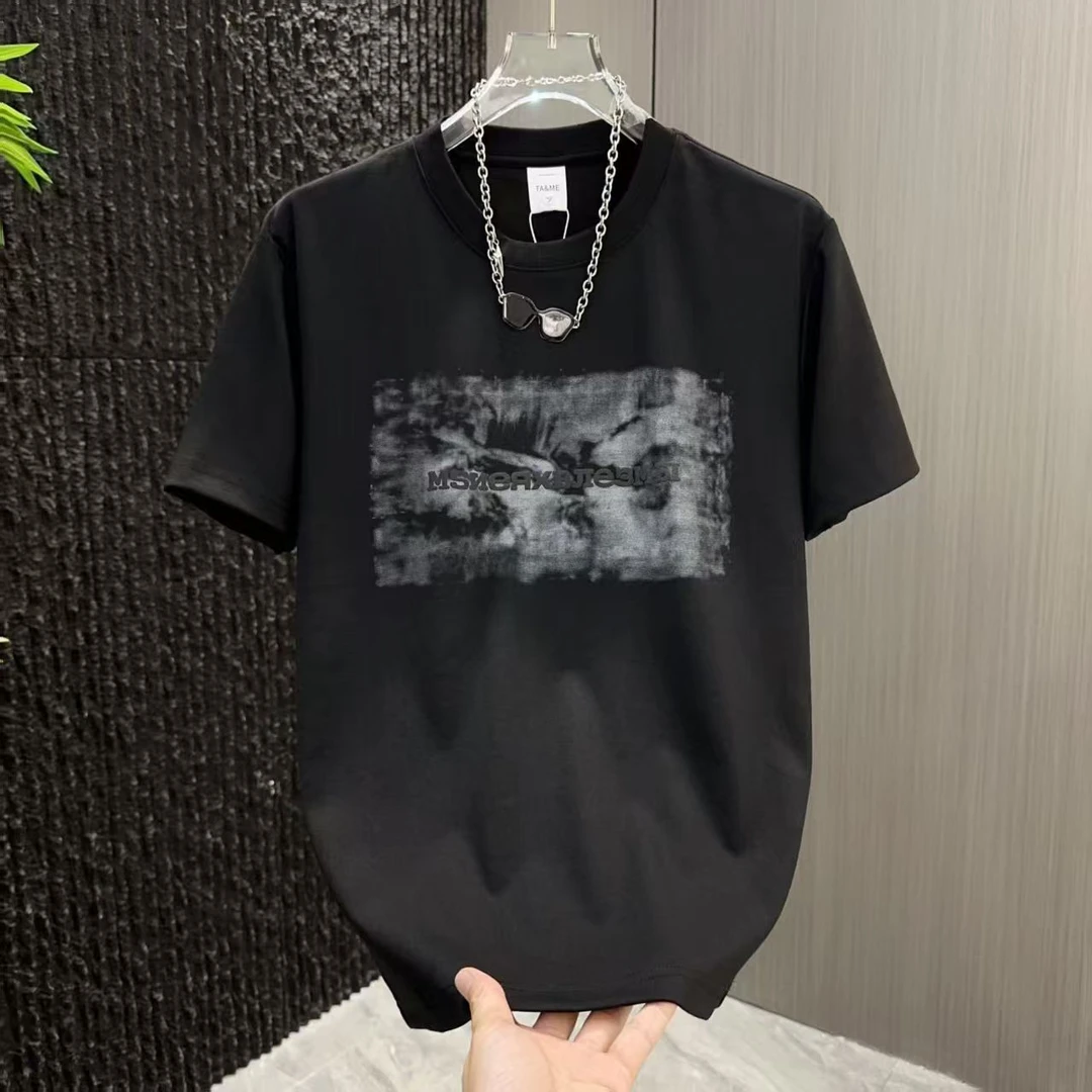 ANG字母印花日常圆领短袖夏季T恤常规款基础大众6016