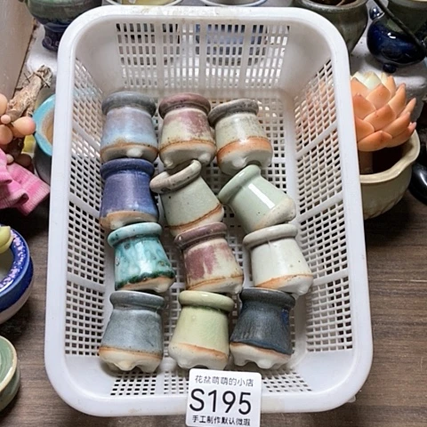 紫砂花盆195微瑕品口径3厘米左右的