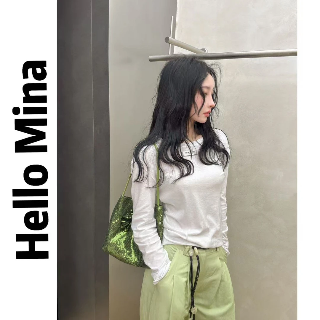 527韩版简约长袖T恤