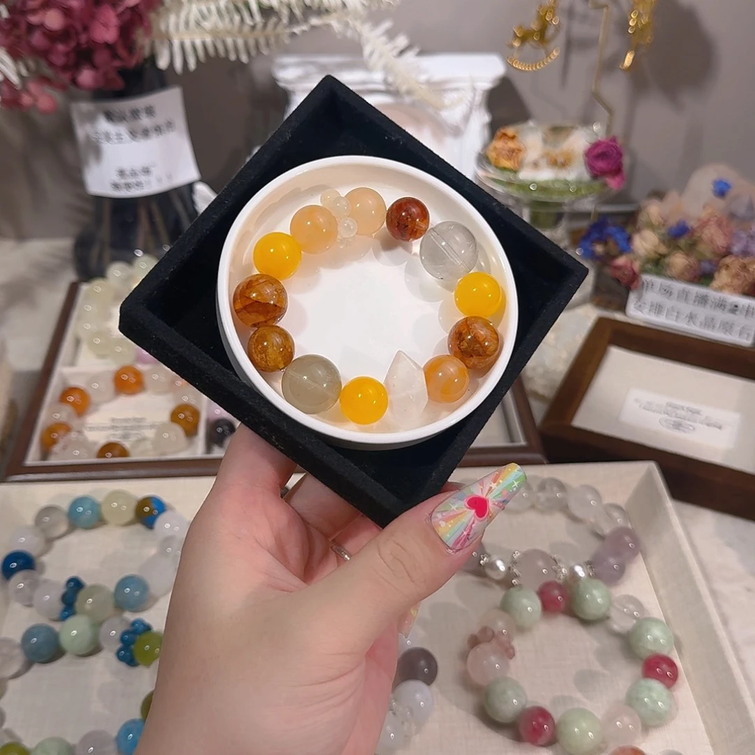水晶手链合金天然水晶手串多样性发其一