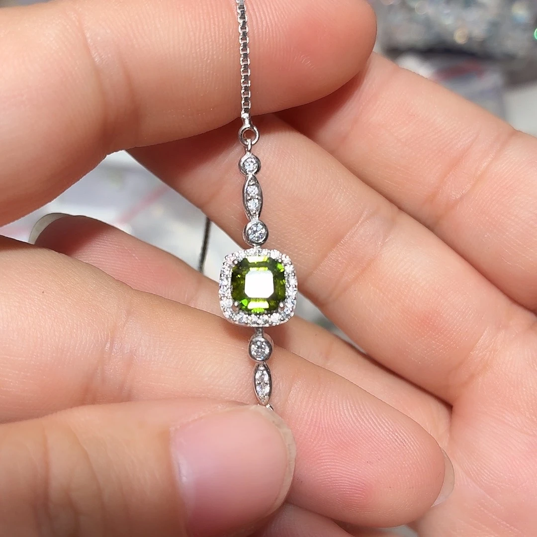 碧玺手链银S925镶嵌