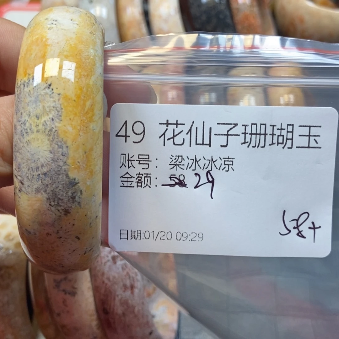 硅化珊瑚（珊瑚玉）手镯未镶嵌梁**凉49