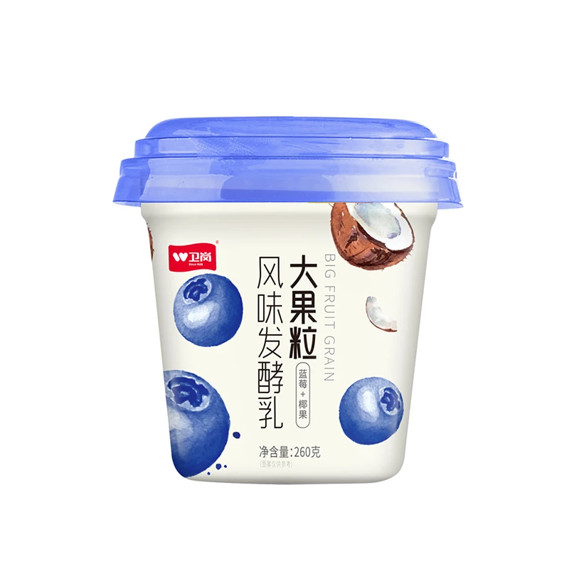 【畅享下午茶】卫岗大果粒风味发酵乳(蓝莓+椰果) 260g/杯