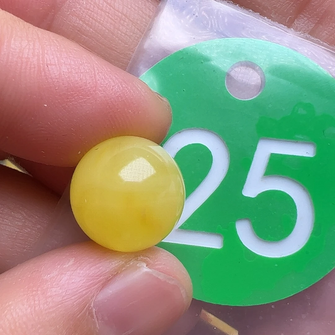 蜜蜡未镶嵌珠宝奇石12.8mm微瑕