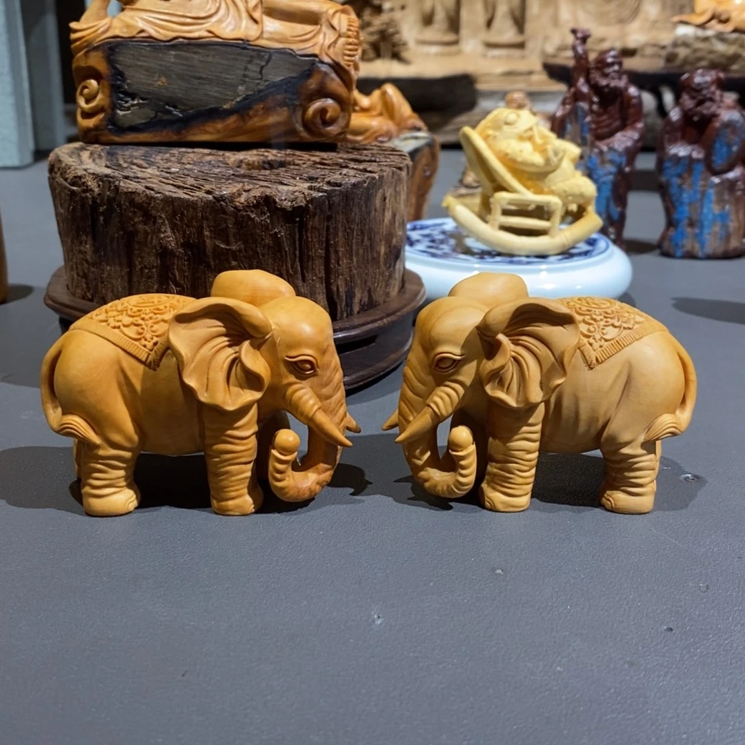 黄杨木小叶黄杨木太平有象一对