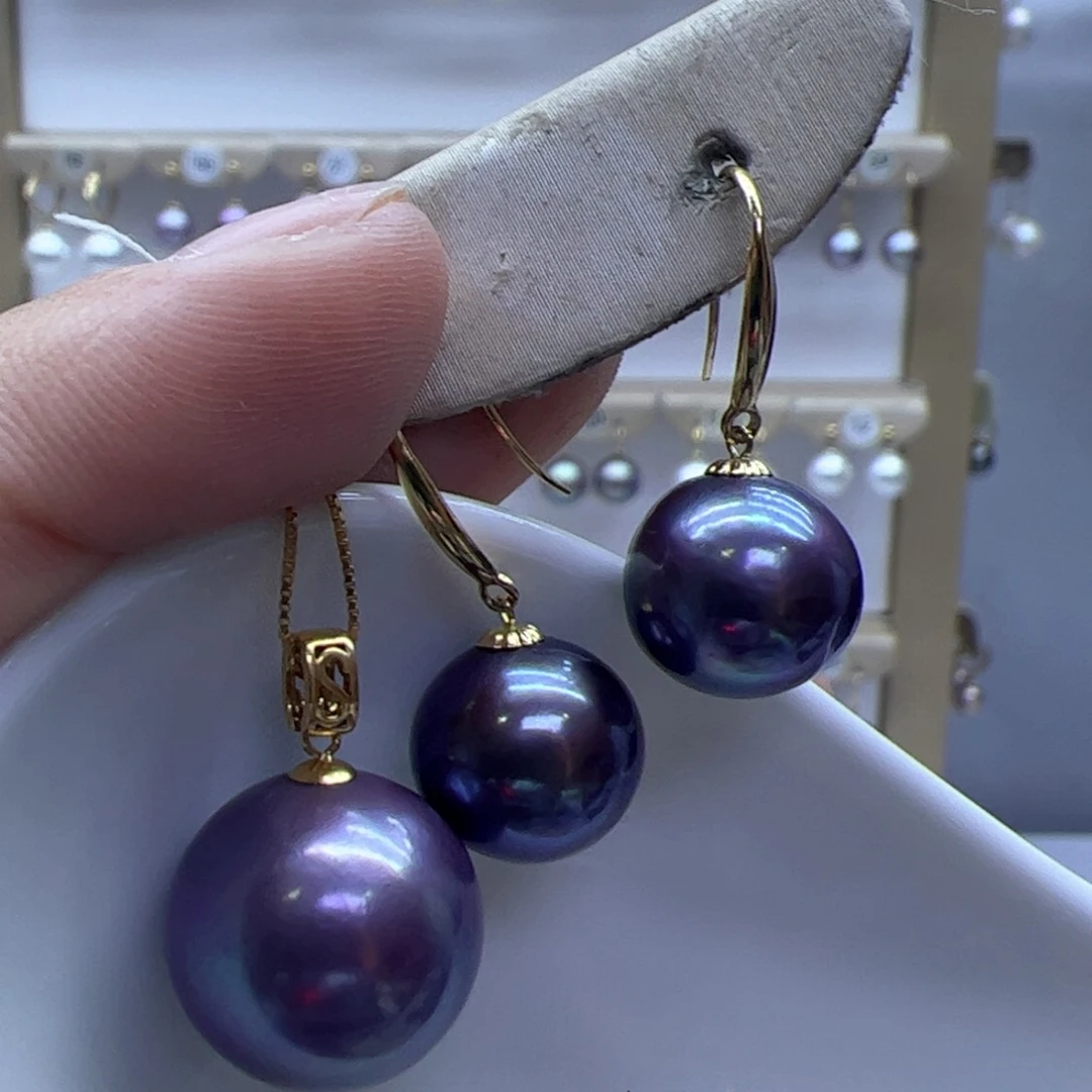 淡水珍珠吊坠(赠链)18K金镶嵌