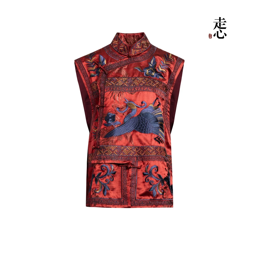 【走心非遗】凤穿牡丹马甲25ZMJ5352