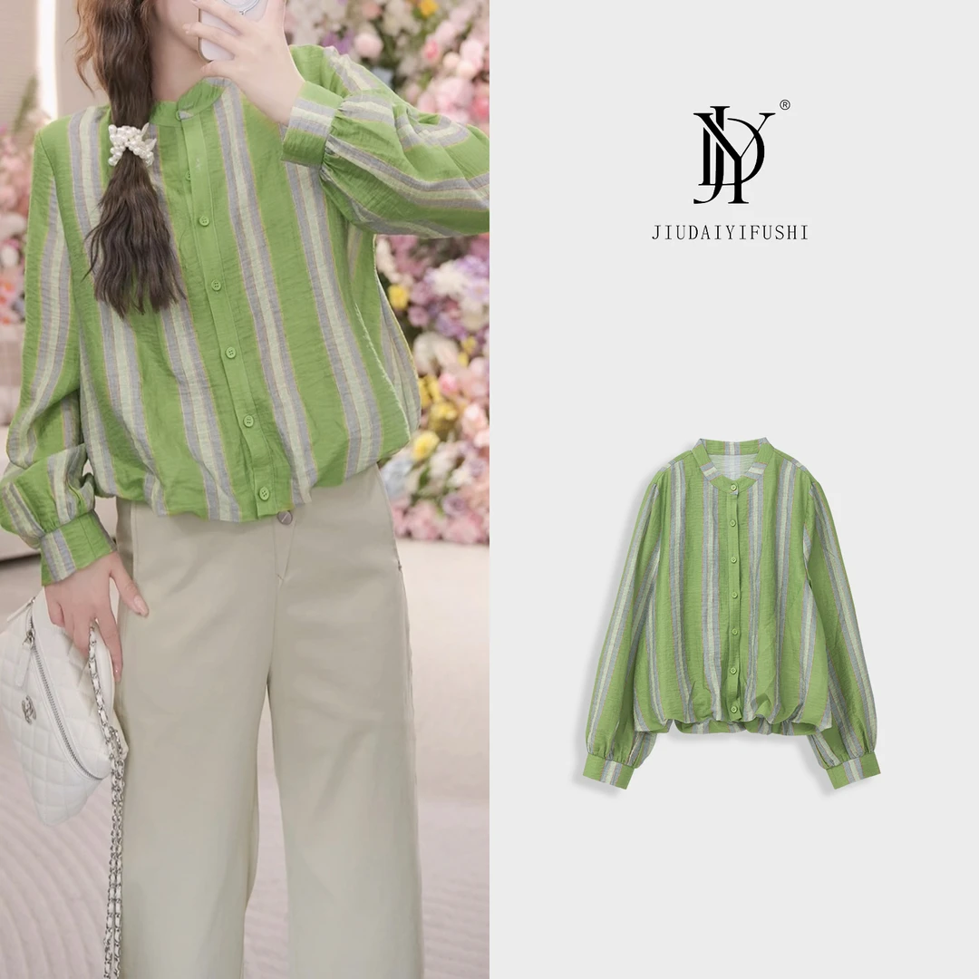 玖黛衣现货【春日焦点】简约百搭时尚收腰长袖衬衫~ CYJ39550