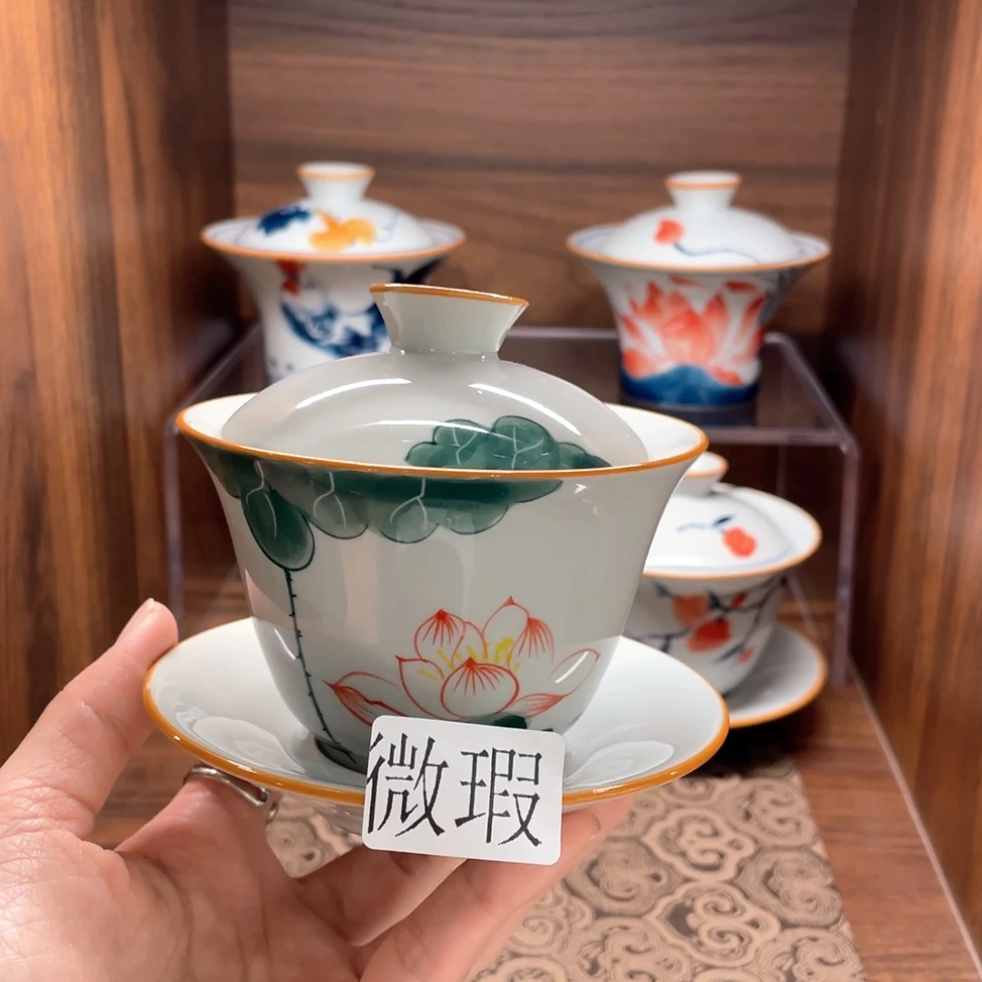 微瑕釉下彩纯手绘