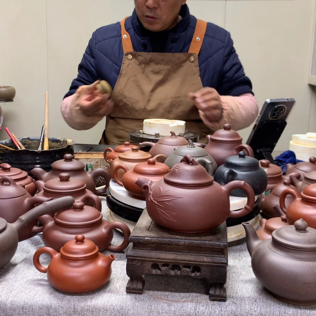 底槽青茶壶乳竹半手工制作