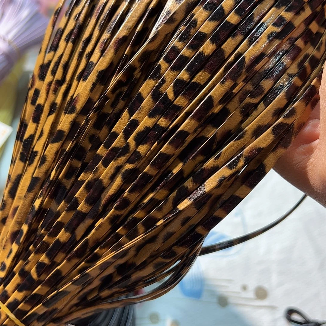 豹纹皮绳压条10码