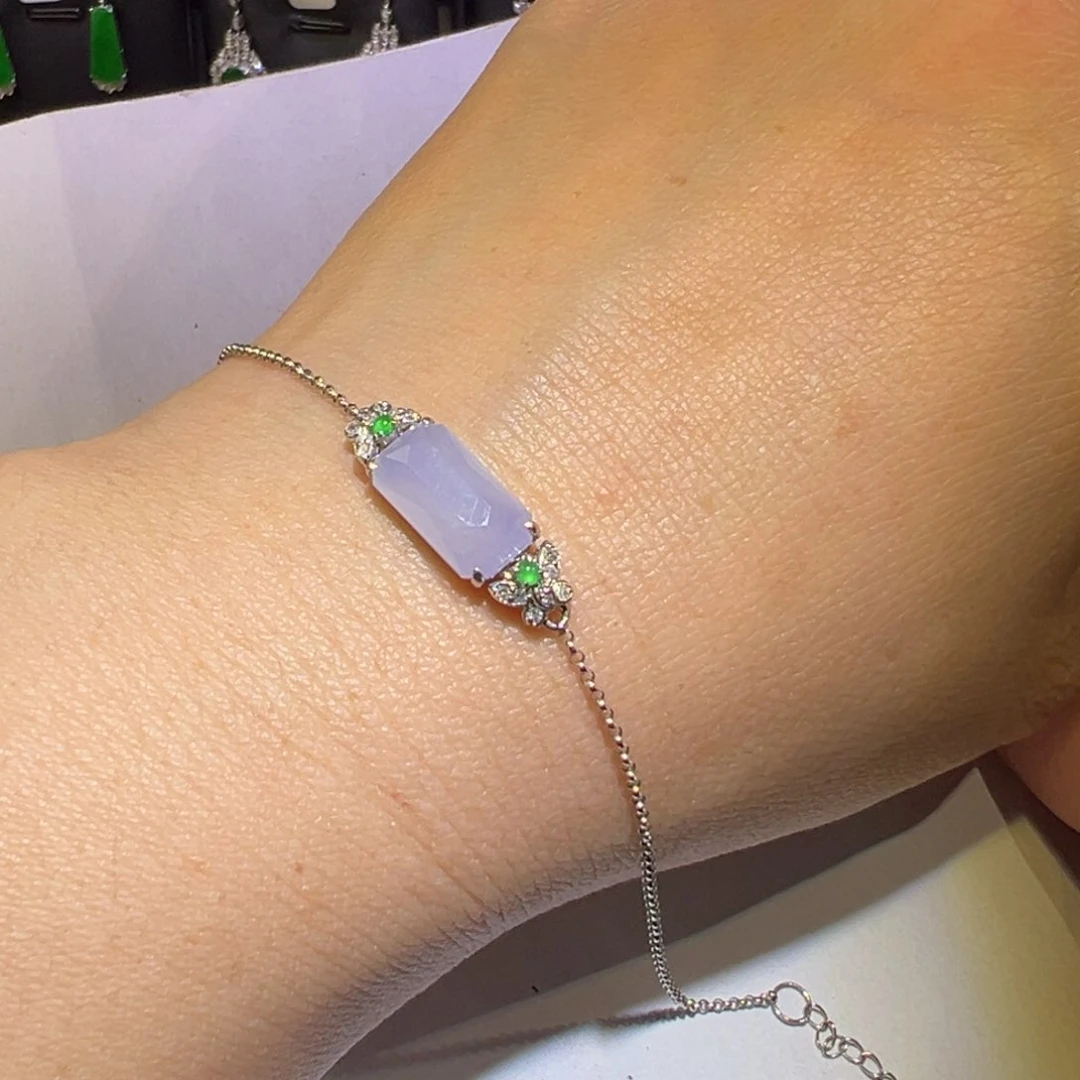 翡翠颈饰18K金镶嵌手链