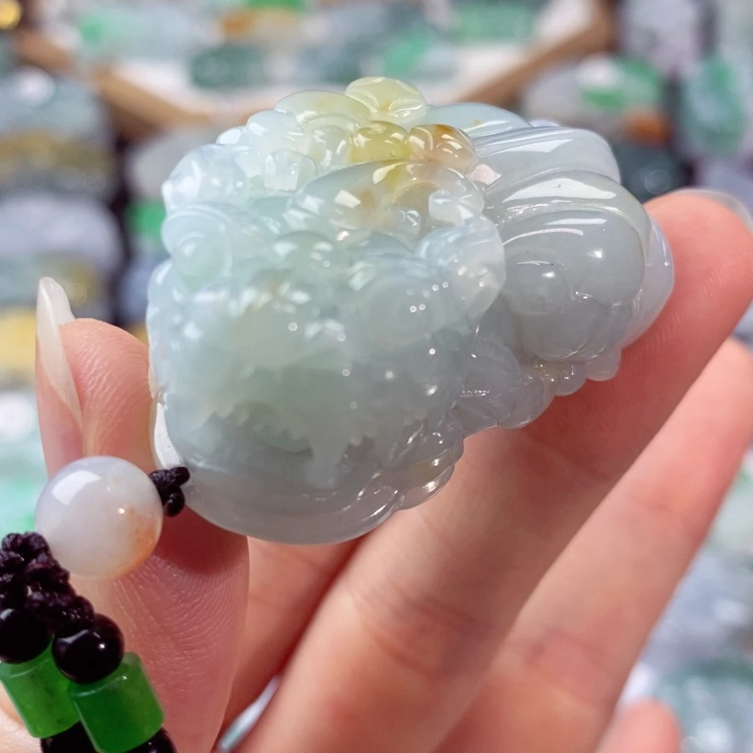 翡翠未镶嵌颈饰天然