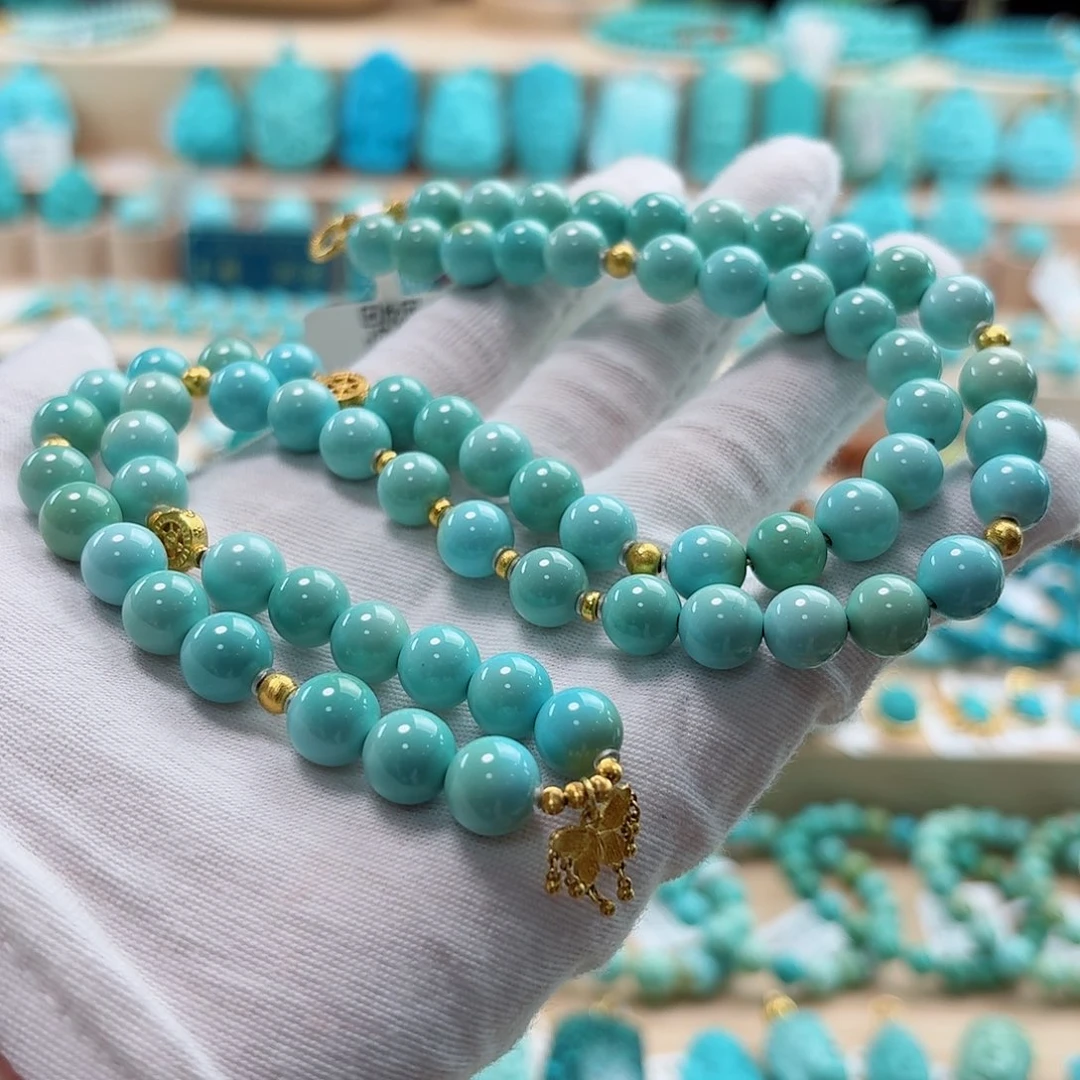 绿松石18K金镶嵌珠宝奇石