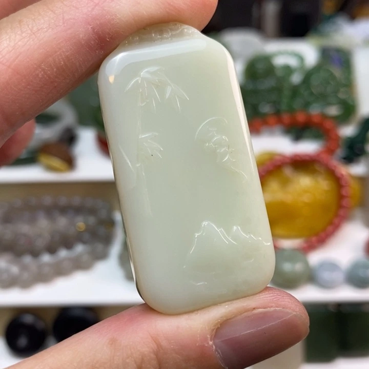和田玉（碧玉）戒指未镶嵌