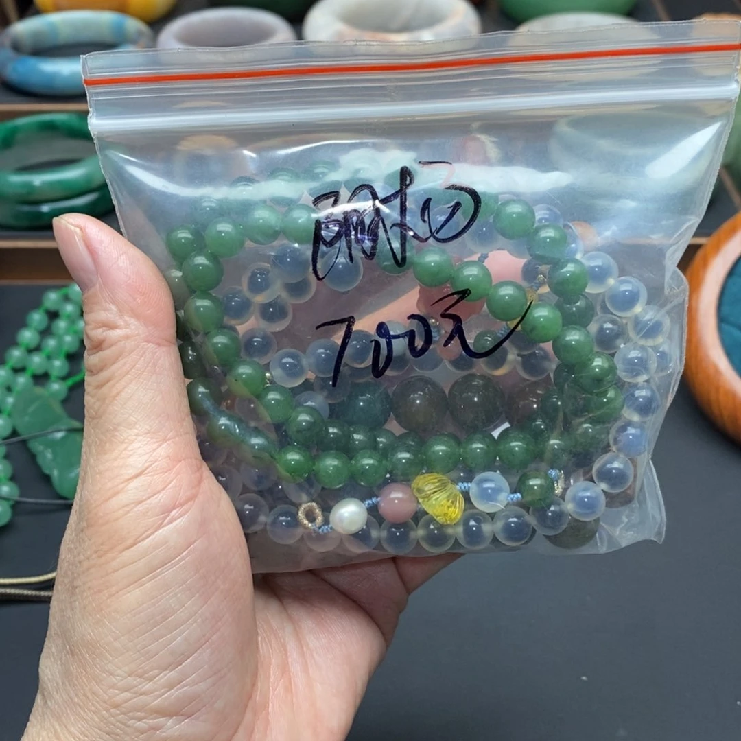 石英质玉手串加项链未镶嵌阳*