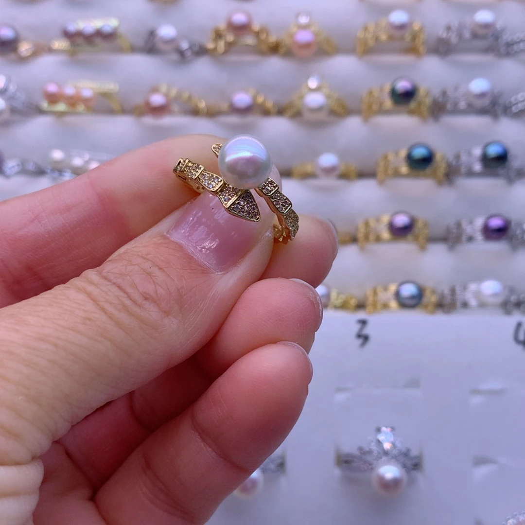 淡水珍珠耳饰合金