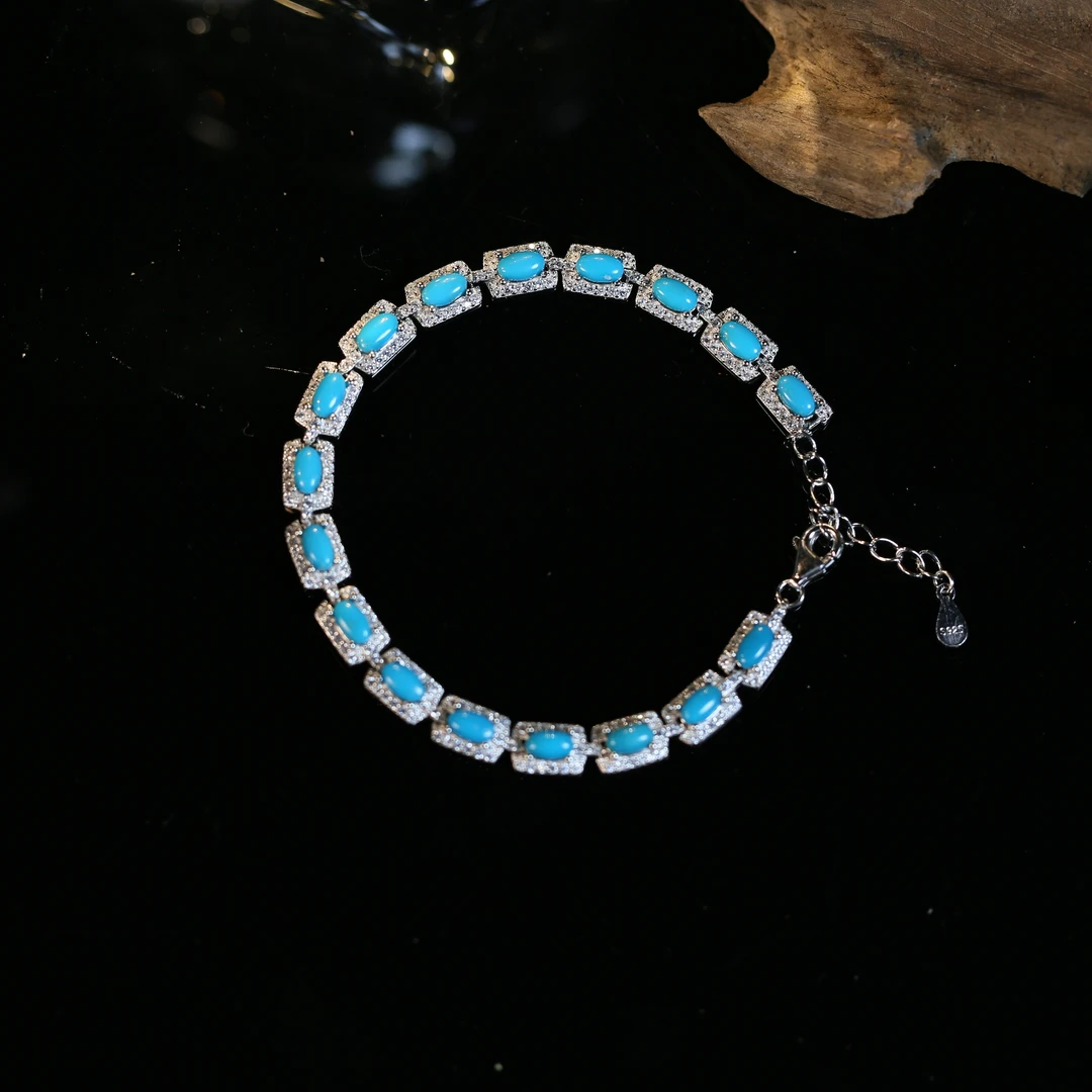 【娇娇专属】安曼博S925银绿松石美松手链 XZ0134BZ