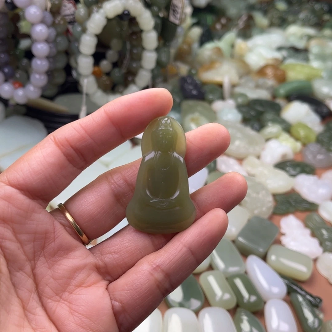 和田玉未镶嵌吊坠(不含链)