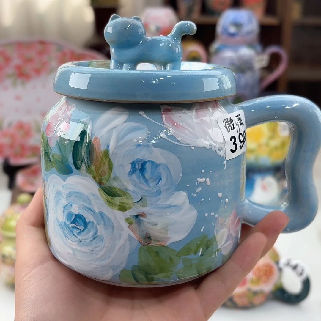 景德镇手绘高温釉下彩陶瓷茶具