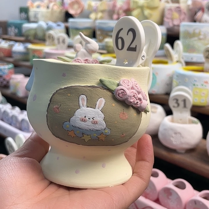 62…..手工手绘花盆