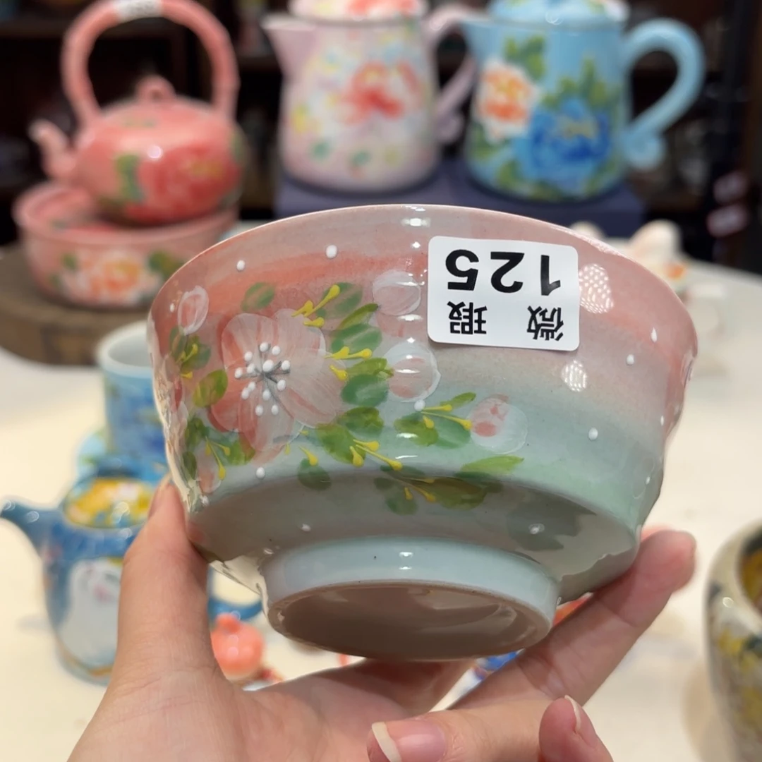 景德镇手绘高温釉下彩陶瓷茶具