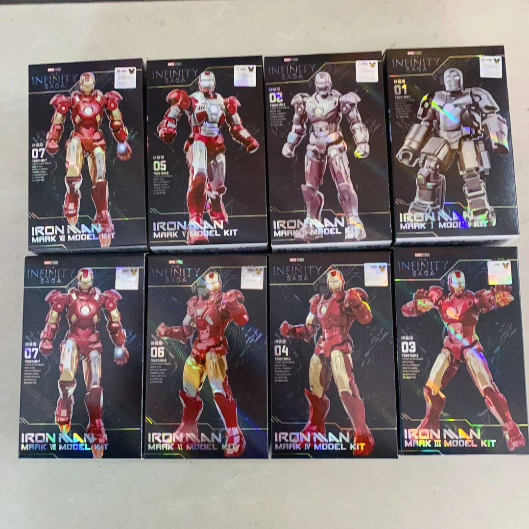 钢铁侠马克系列1-7正版授权7厘米精美拼装3-6岁儿童小朋友玩具