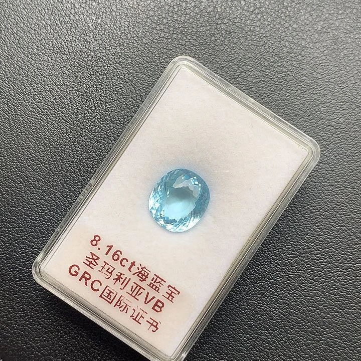 海蓝宝石裸石未镶嵌8.16ct
