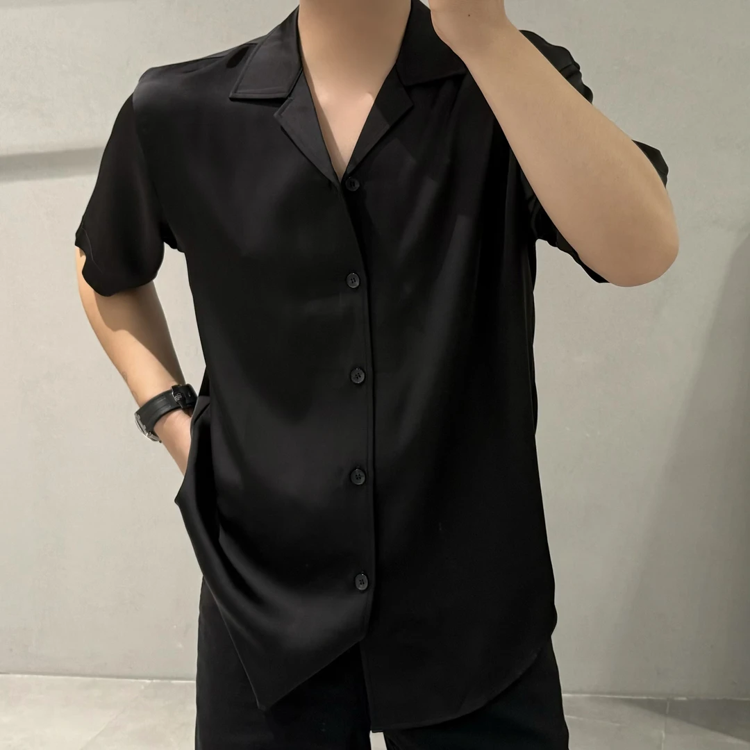 BLANDOO "福利款" 时尚休闲高级感天*丝醋酸混纺衬衫9006