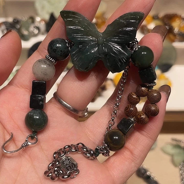 W***.蛇纹石玉合金颈饰