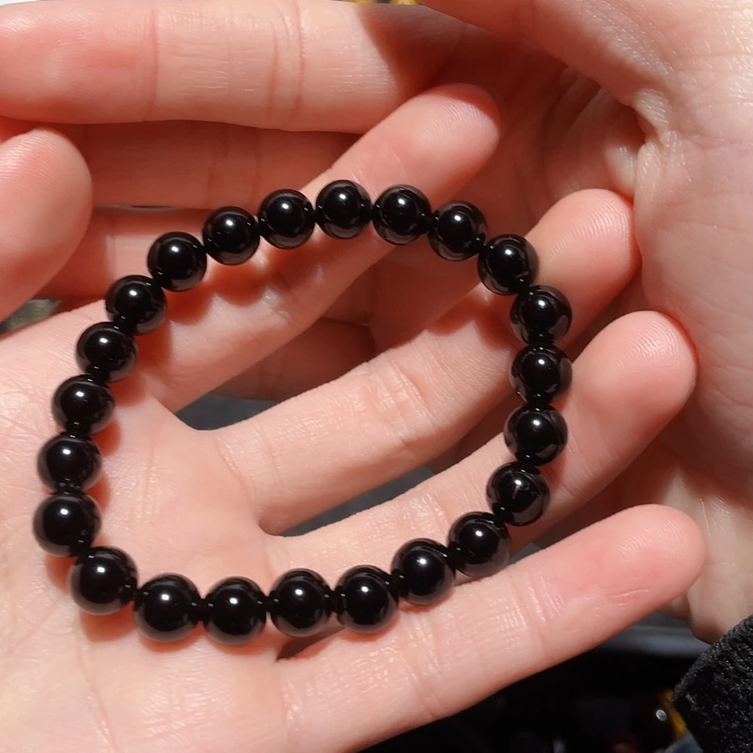 黑曜岩手链未镶嵌珍**熊