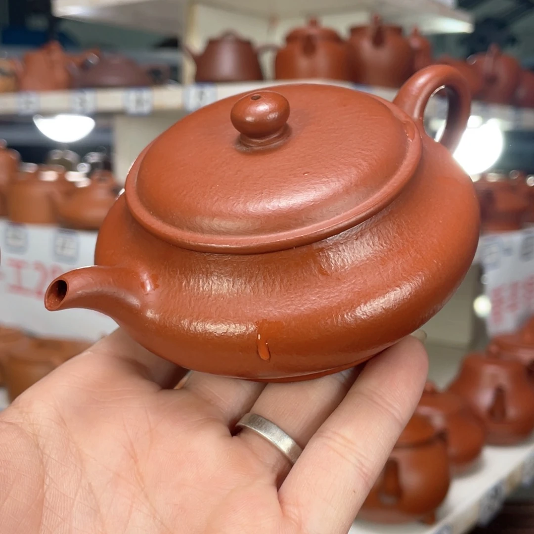 紫砂茶壶小煤窑朱泥全手工微瑕介意勿拍，不退不换