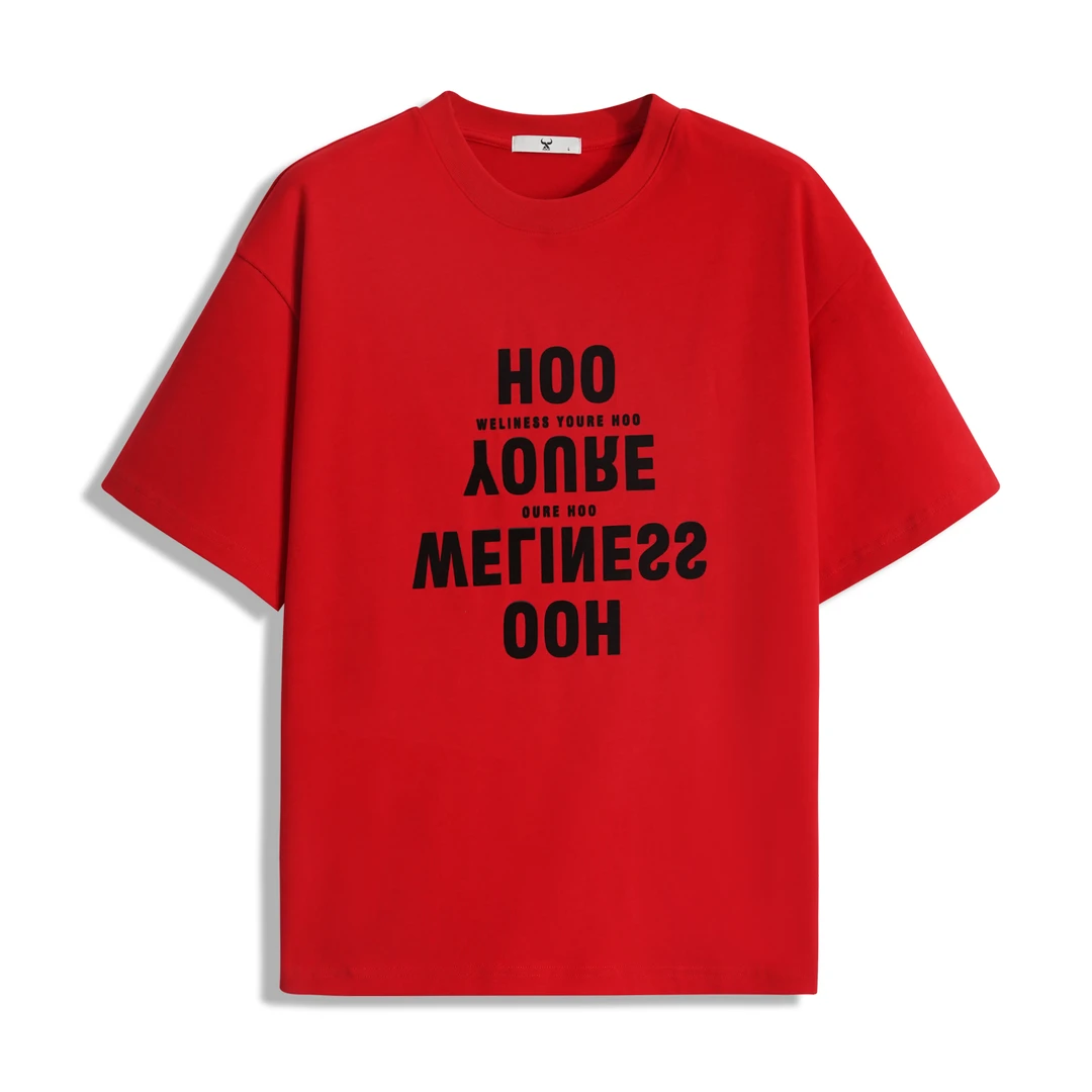 【NXX】2025夏季重磅双面磨毛字母植绒立体工艺男女同款休闲短袖