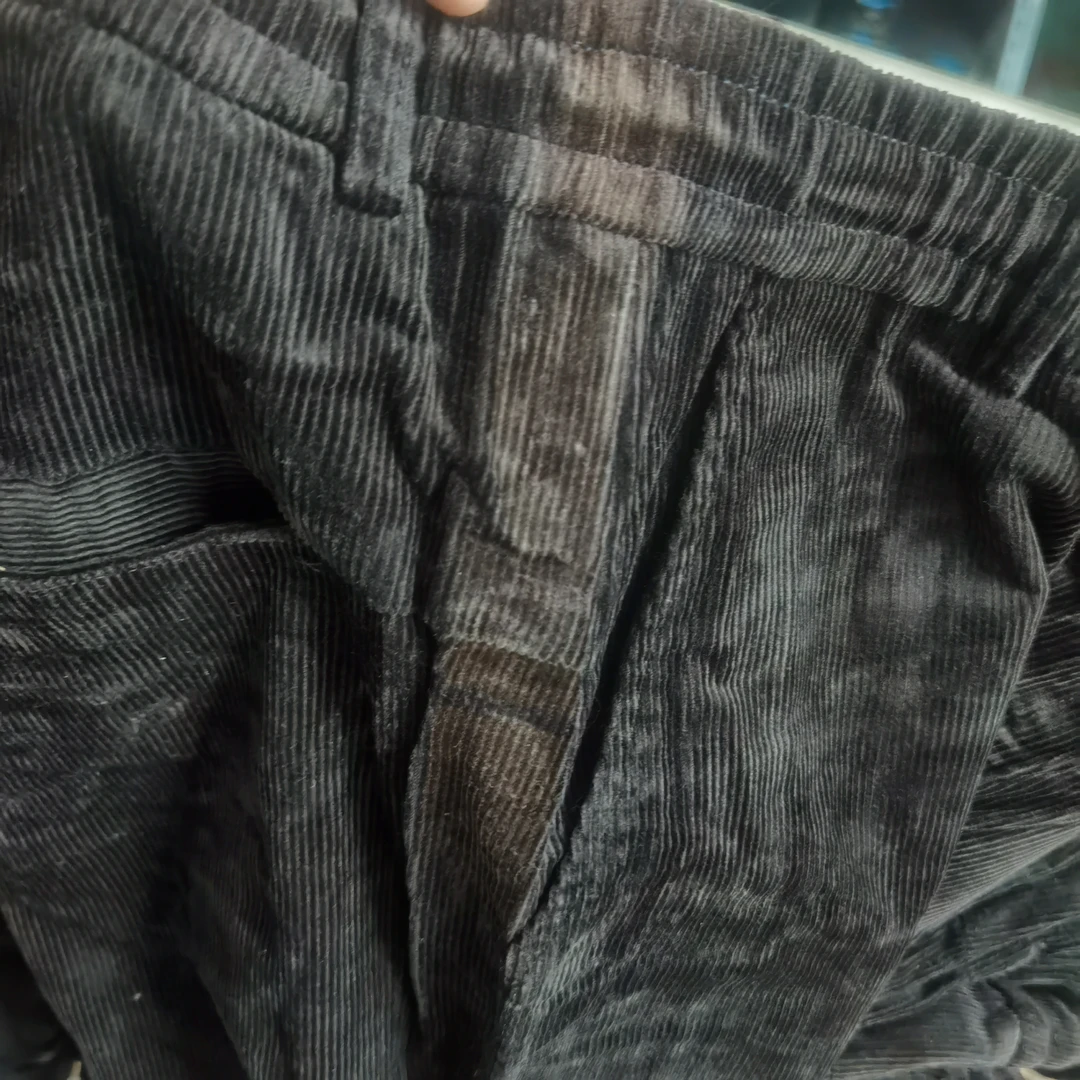 有染色瑕疵 脚口小  偏小一到两号 男士灯芯绒修身小脚休闲裤