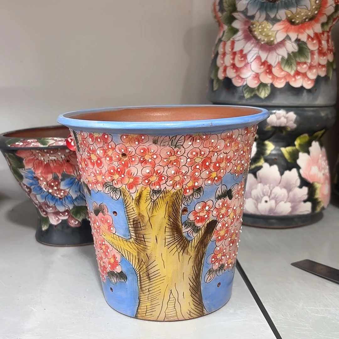 紫砂花盆手工花盆默认微瑕16/15