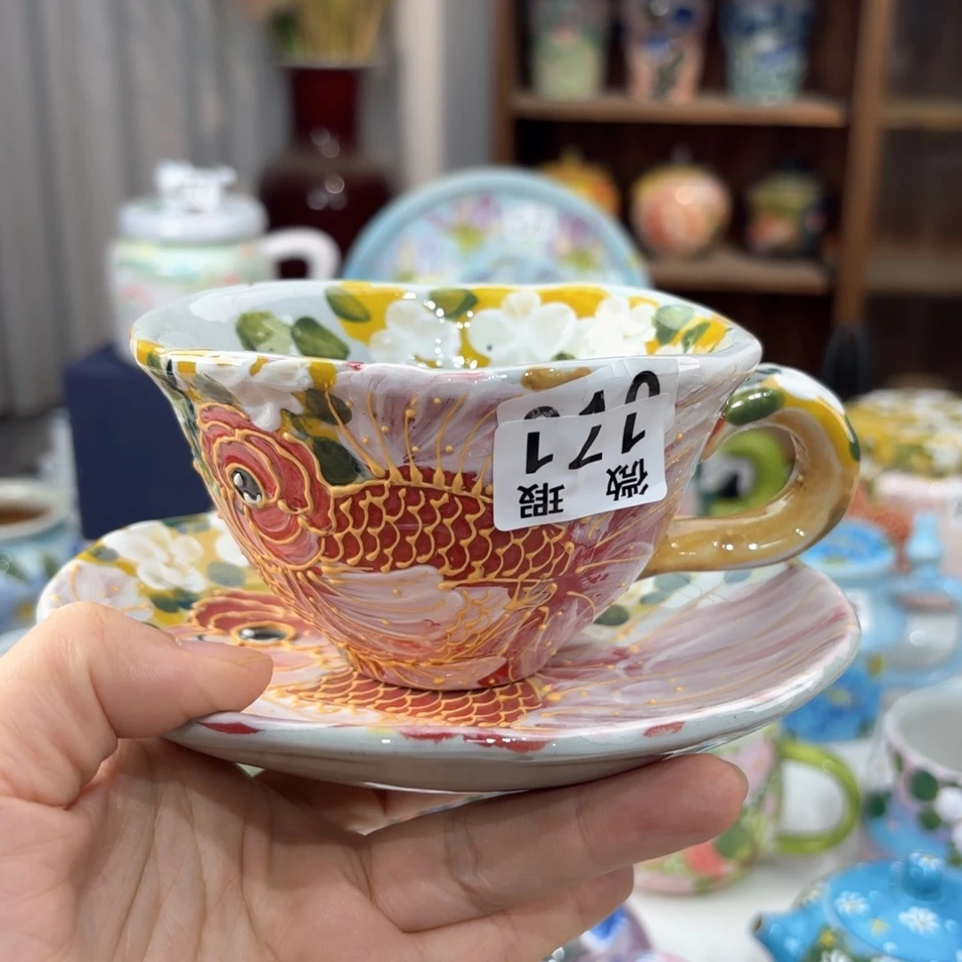 景德镇手绘高温釉下彩陶瓷茶具