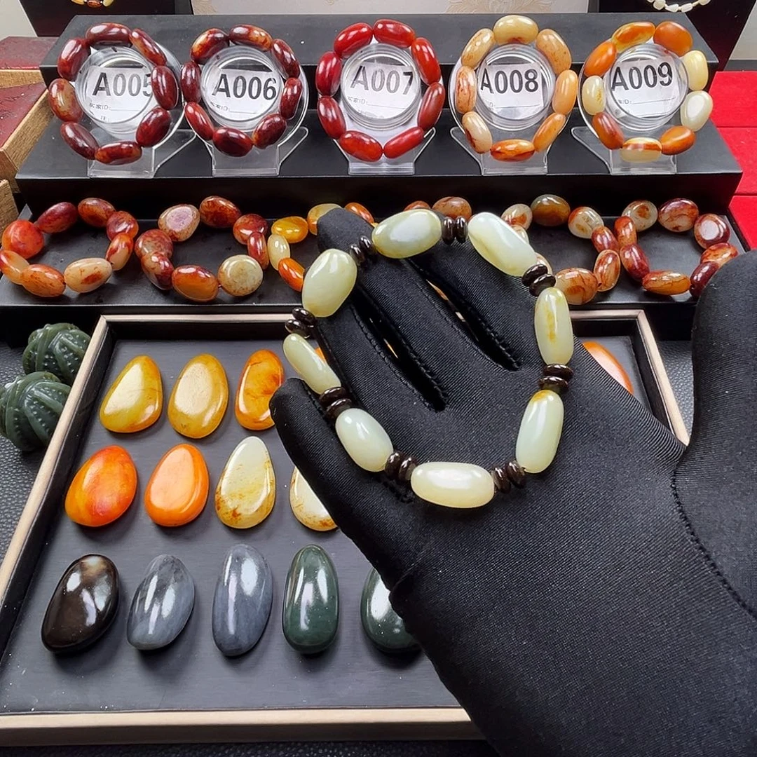 和田玉未镶嵌套链