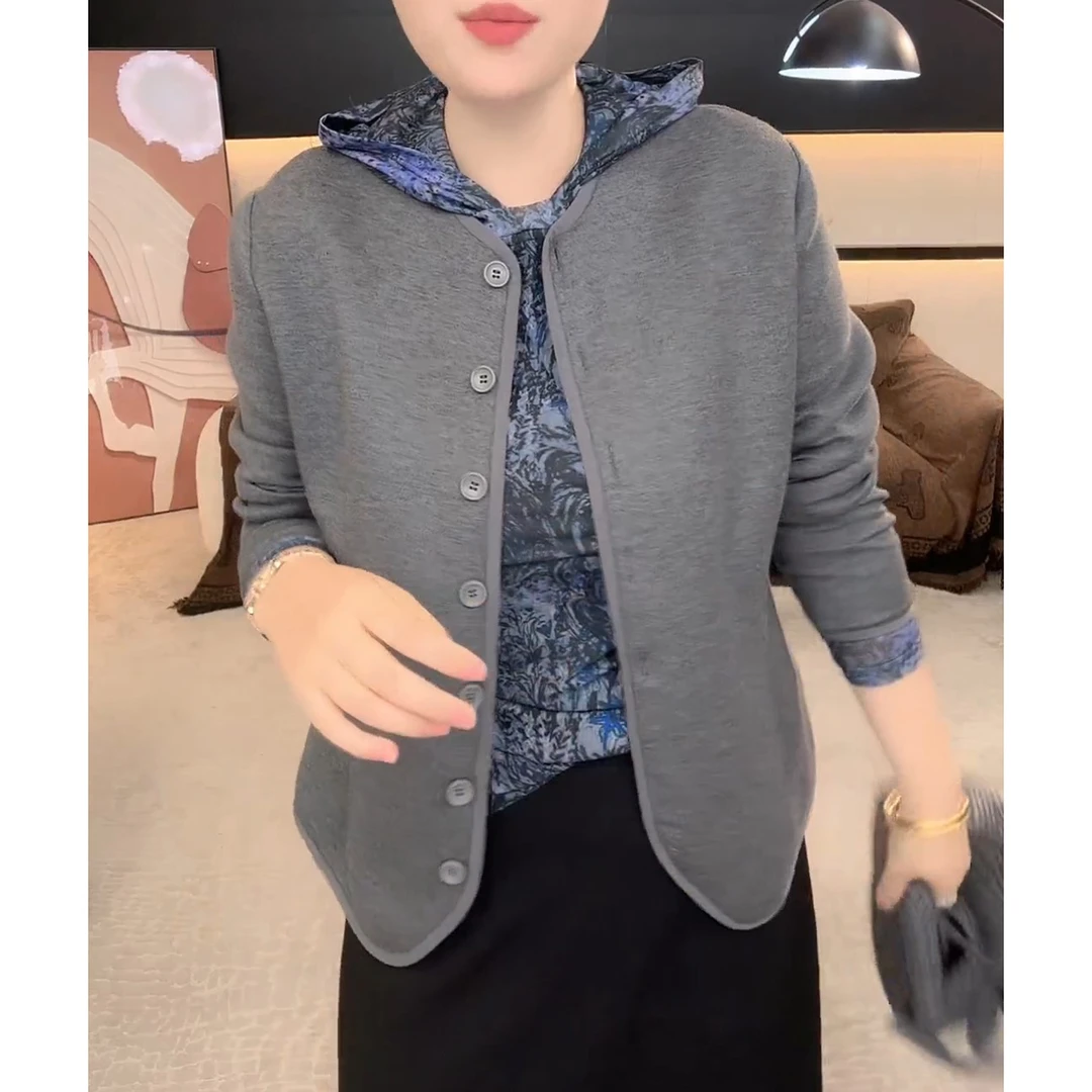 2025秋季新款简约时尚显瘦短外套女潮小个子气质百搭长袖开衫上衣