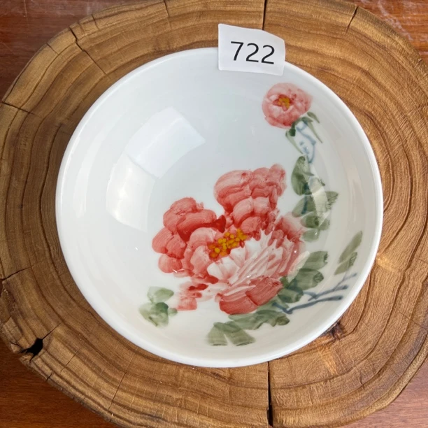 景德镇手绘釉中彩（食品级）白瓷大胖碗小碗陶瓷家用722