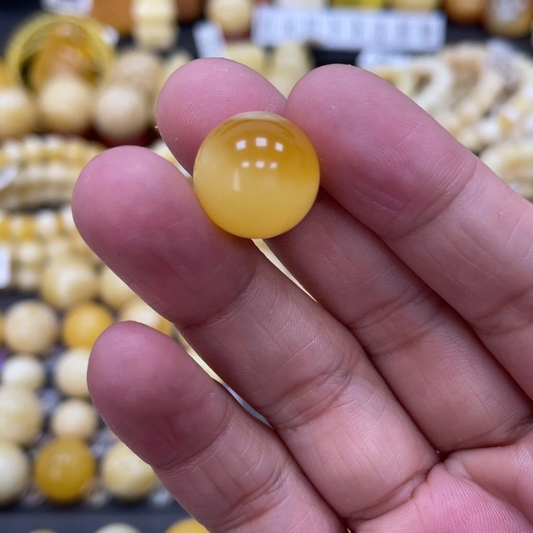 琥珀珠宝奇石未镶嵌15mm