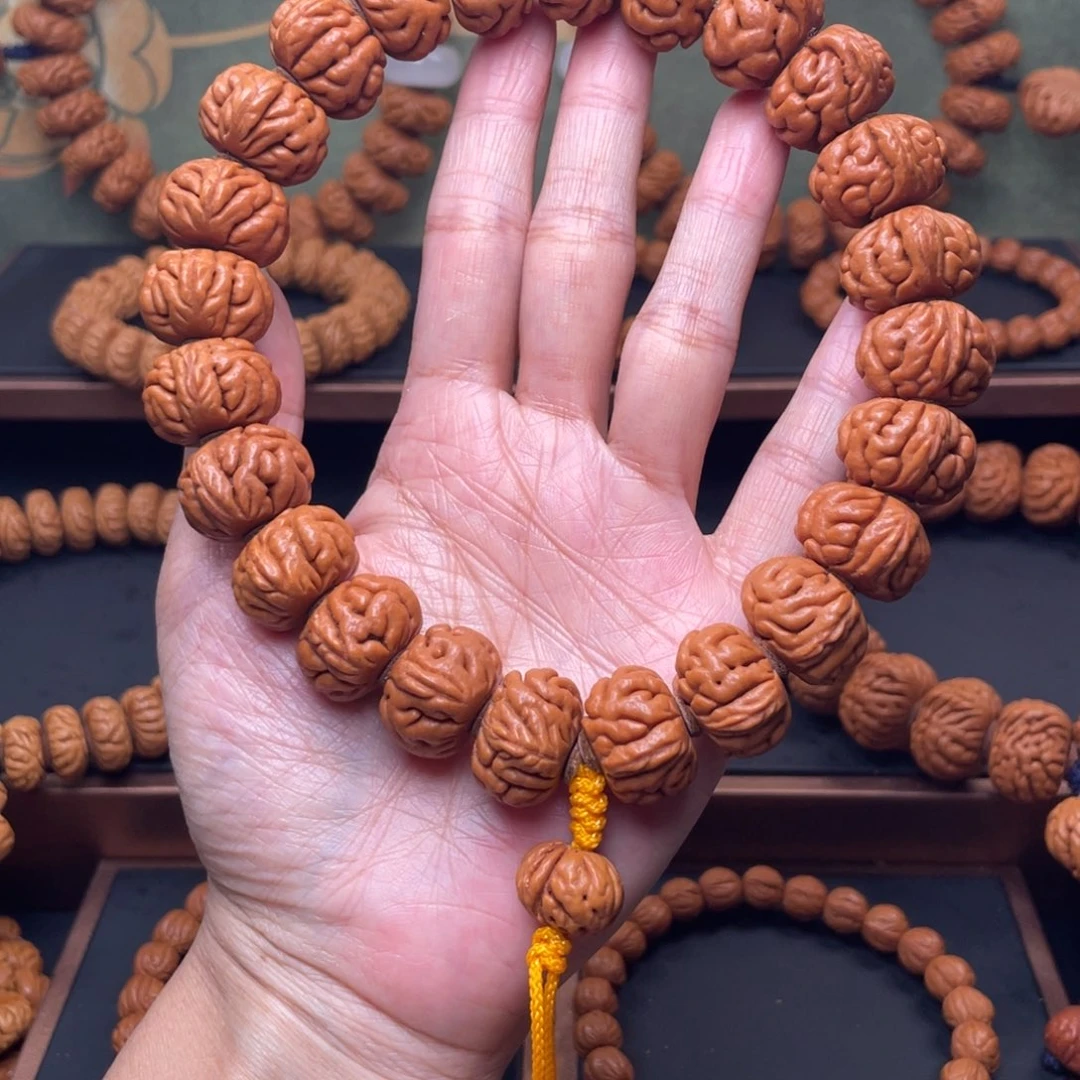 桃核手串19白玉龙