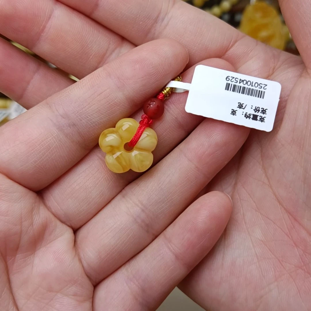 未镶嵌蜜蜡裸石15*7小花
