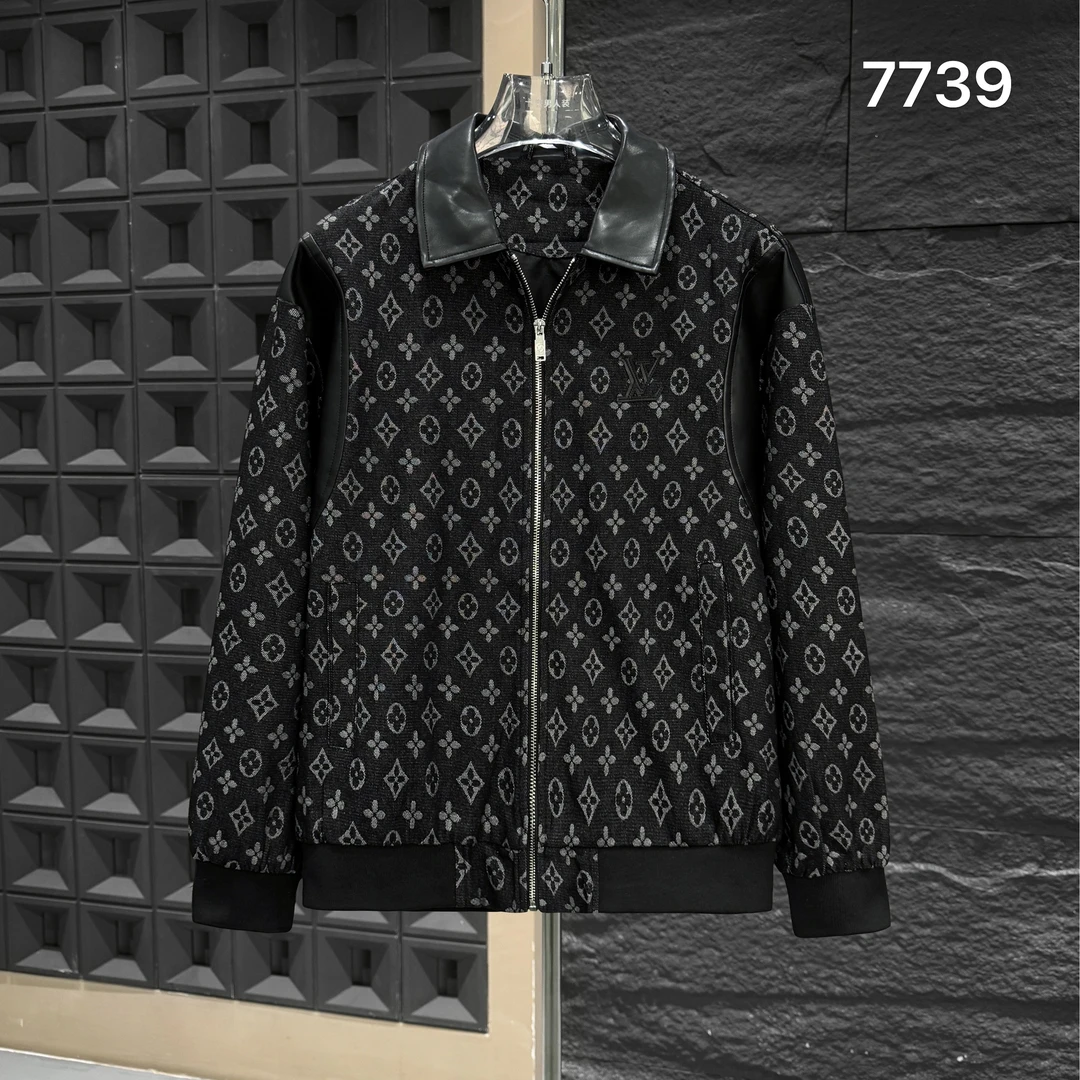 7739-(大宝）春秋季老花男夹克立领夹克轻欧百搭潮流男外套