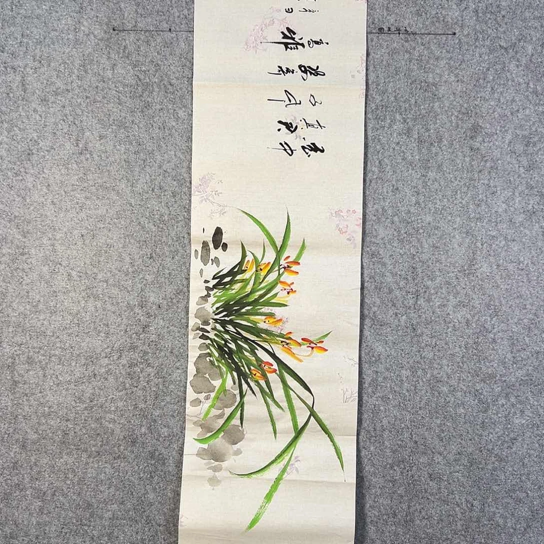 国画596 花鸟在树丛的顶端鸣叫叫声响