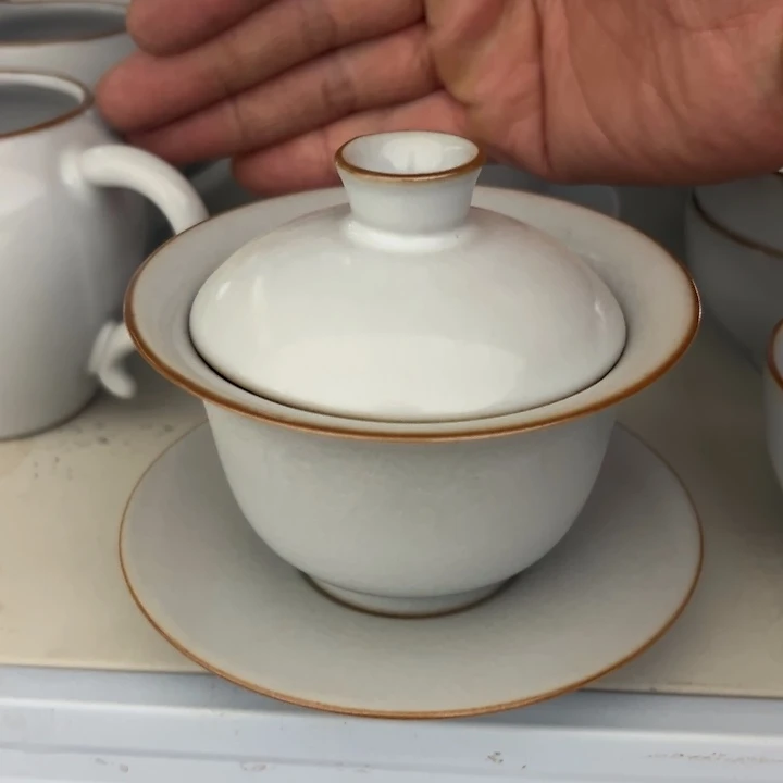 大瑕陶瓷茶壶茶杯家用